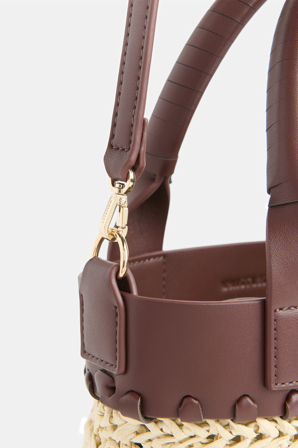 May Collar Straw Crossbody Bag