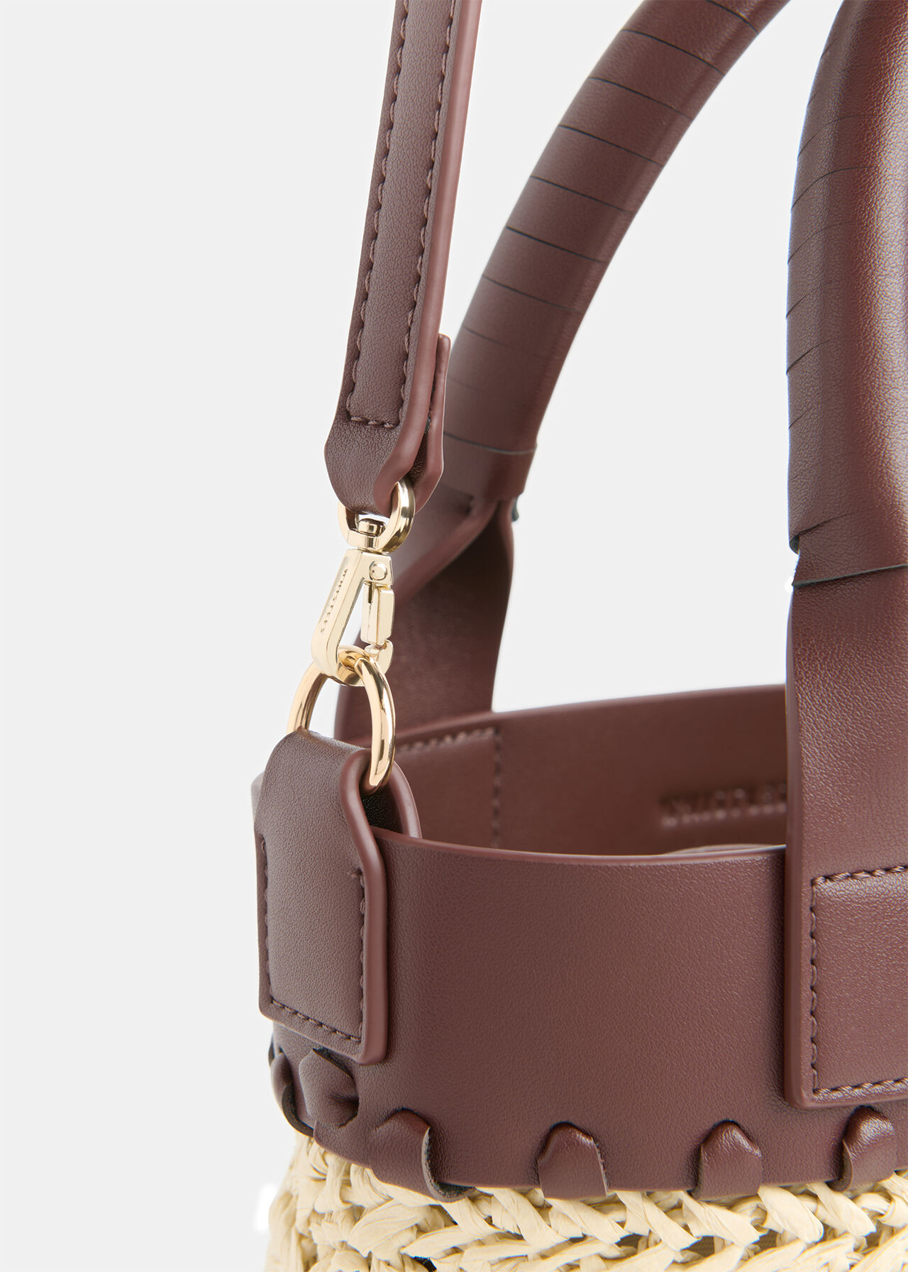 May Collar Straw Crossbody Bag