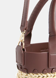 May Collar Straw Crossbody Bag