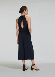 Sonia Frill Jumpsuit Navy