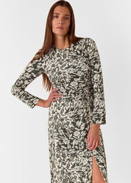 Cut Stems Ruched Side Dress