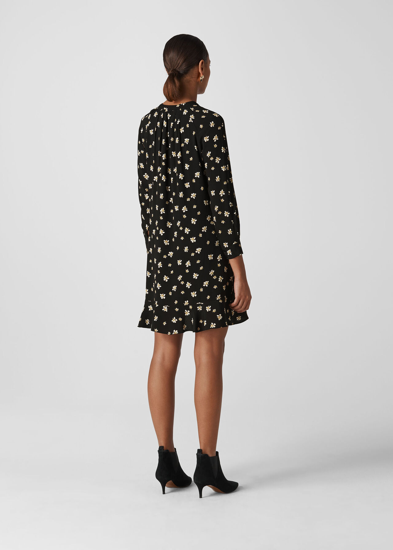 Edelweiss Print Shirt Dress Black/Multi