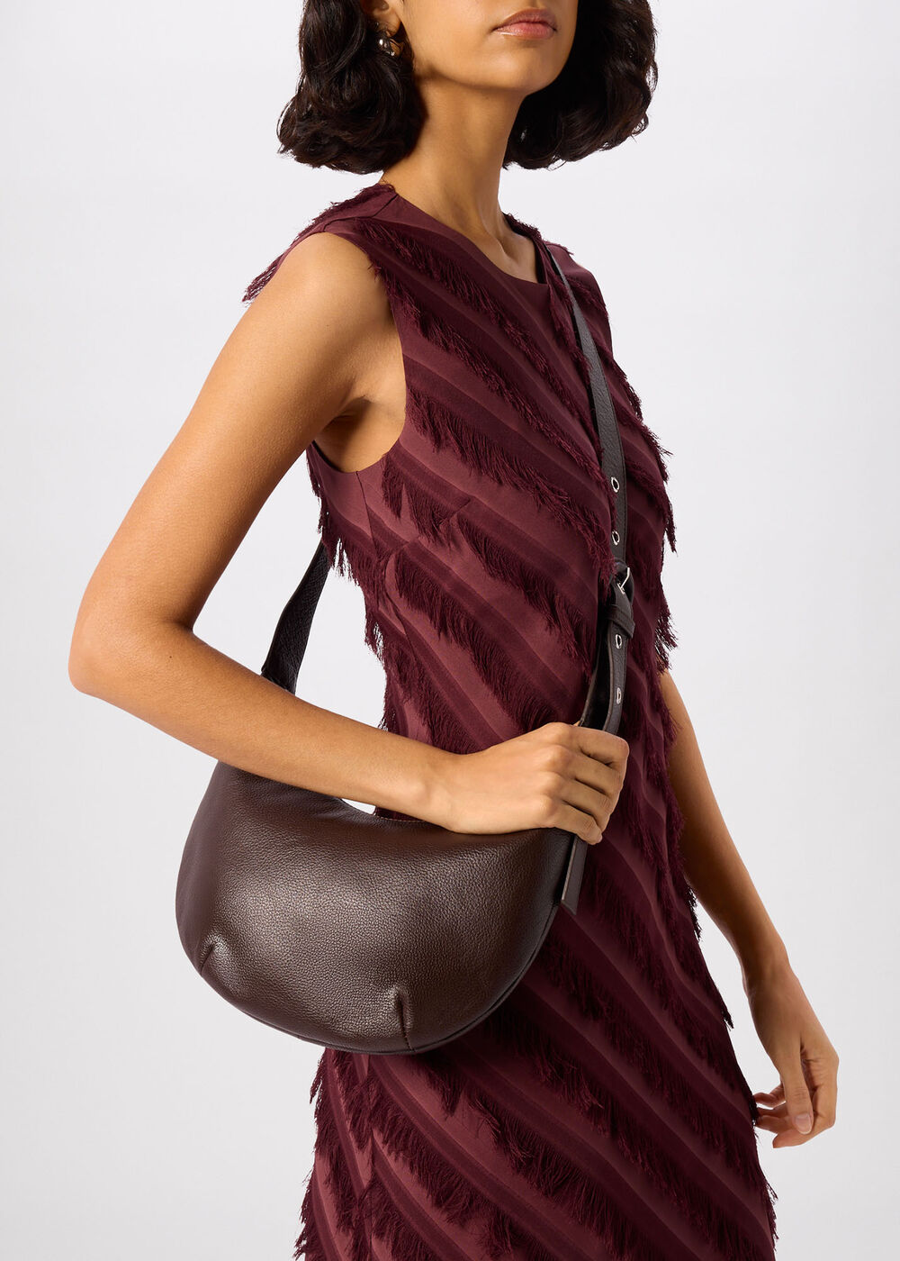 Small Sia Curved Crossbody Bag