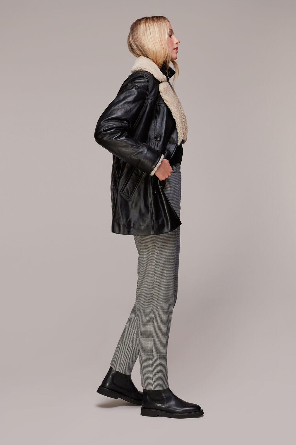 Lucie Check Cigarette Trouser