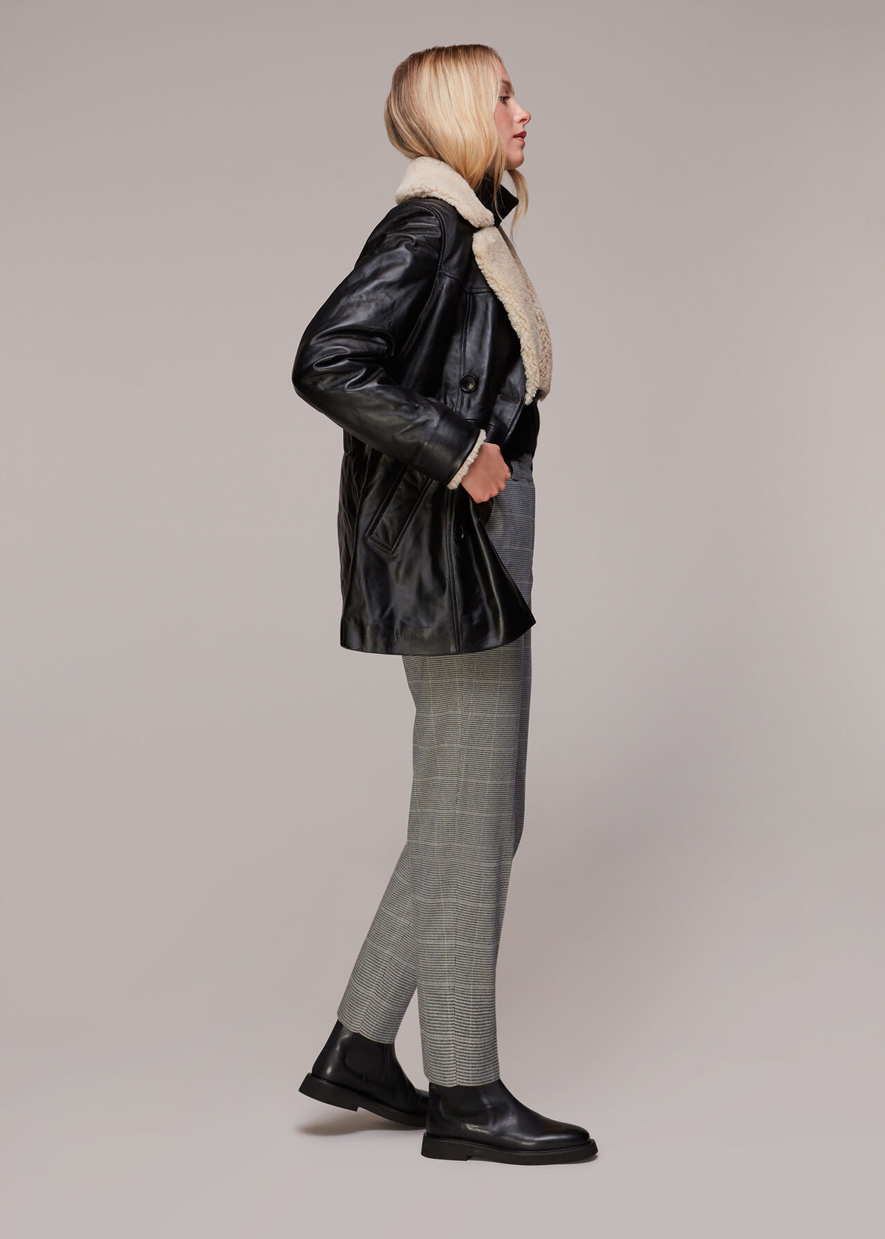 Lucie Check Cigarette Trouser