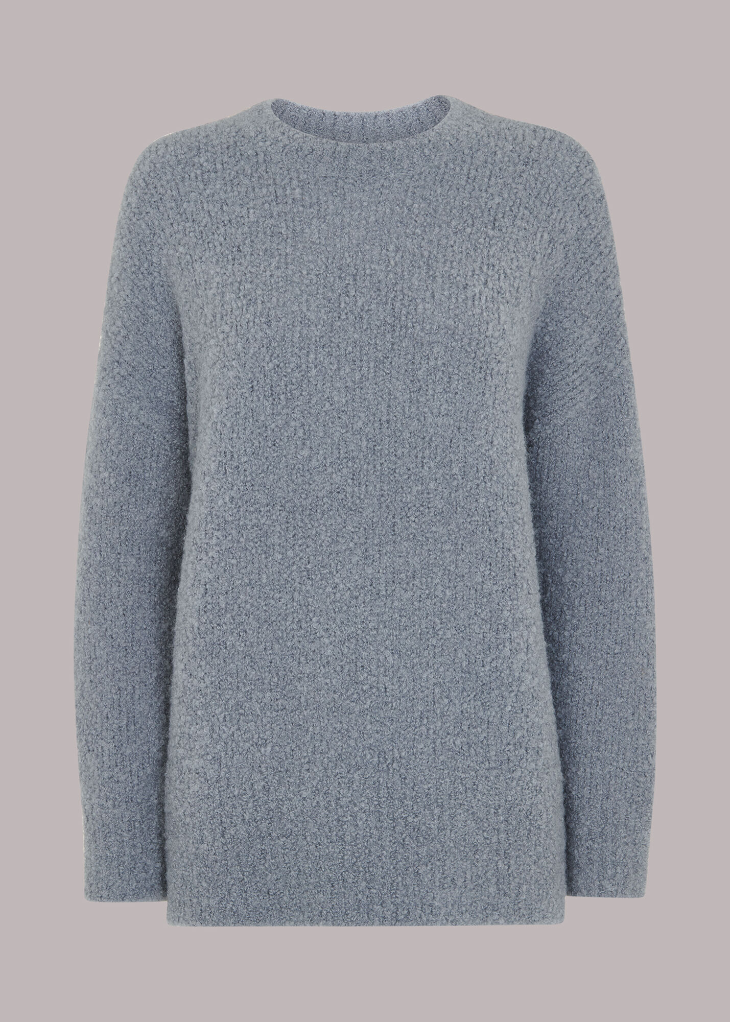 Women's Grey Relaxed Boucle Sweater | Whistles US |