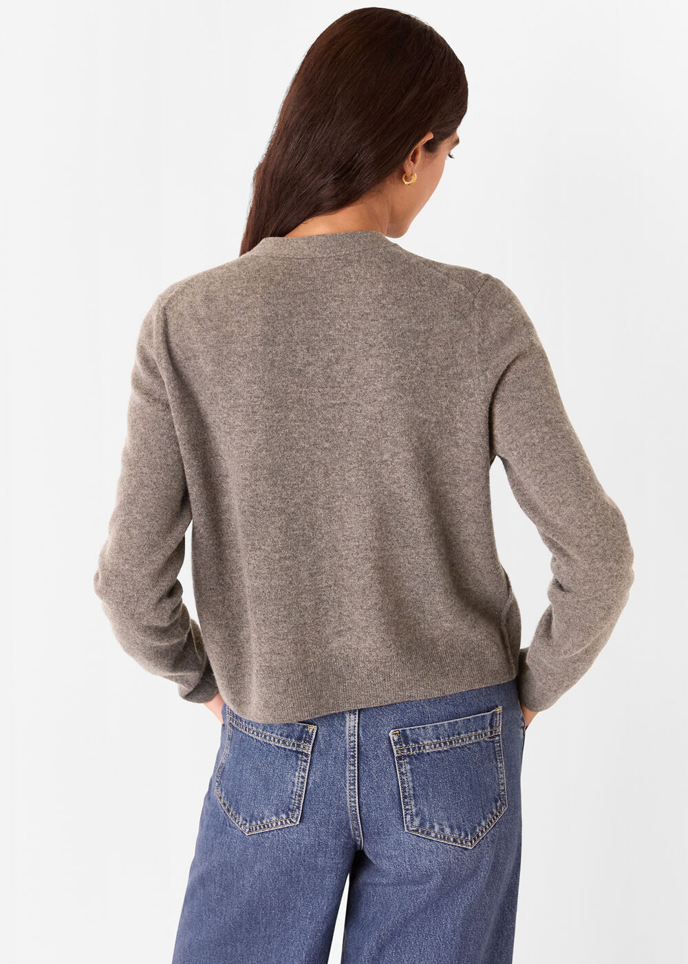 Button Front V Neck Cardigan