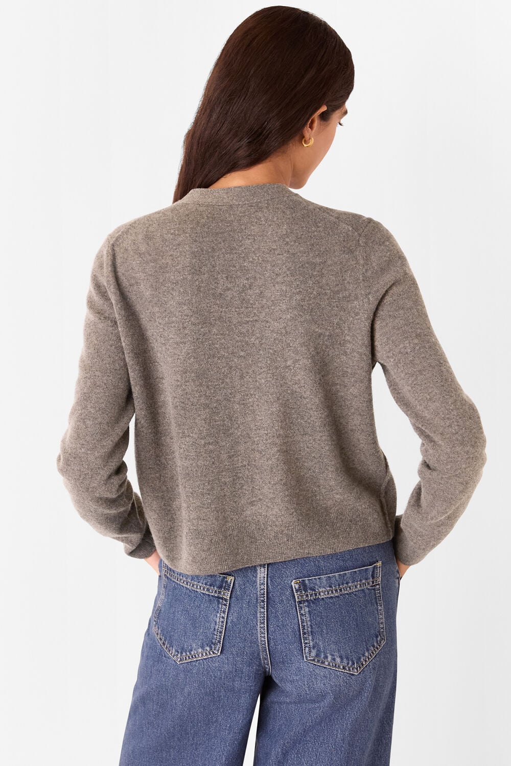 Button Front V Neck Cardigan