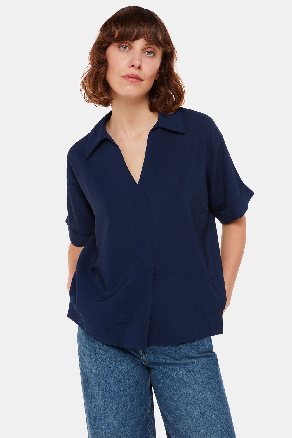 Navy Sasha Relaxed Shirt