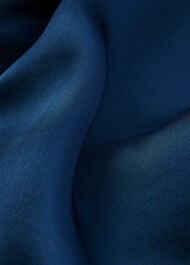 Petite Satin Twist Waist Midi Dress