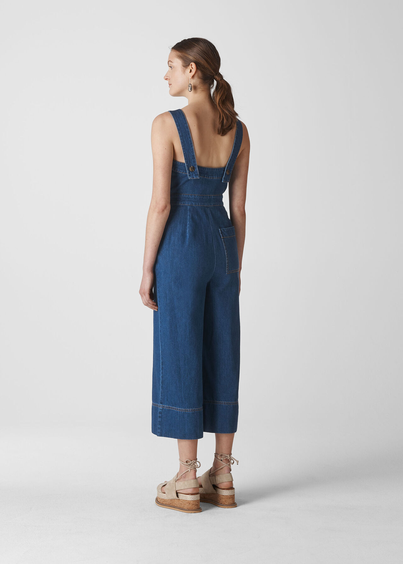 Tia Denim Button Jumpsuit Denim