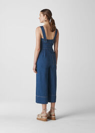 Tia Denim Button Jumpsuit Denim