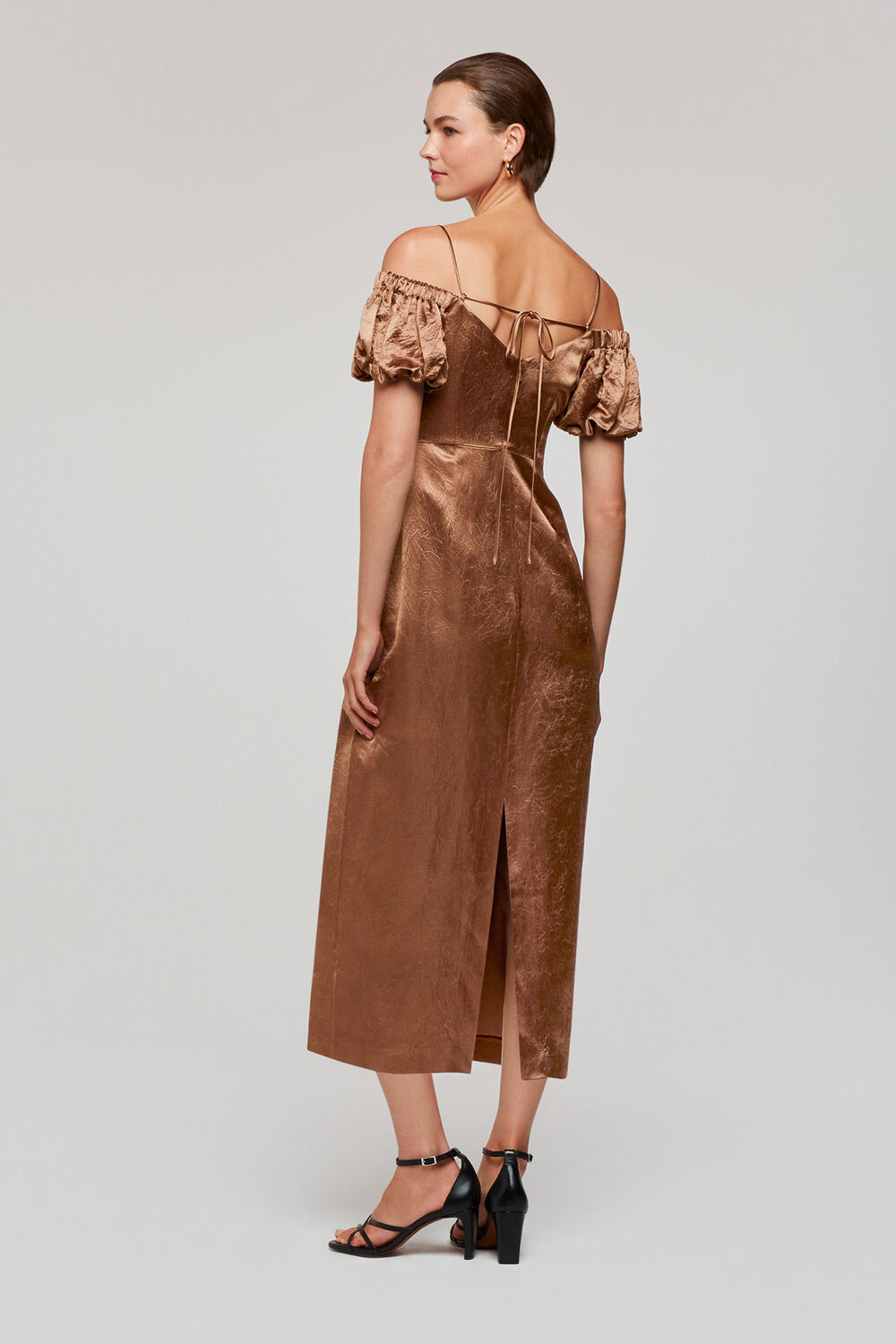 Bronze Faye Bardot Dress