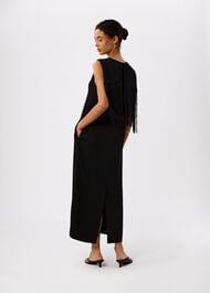 Fringe Back Midi Dress