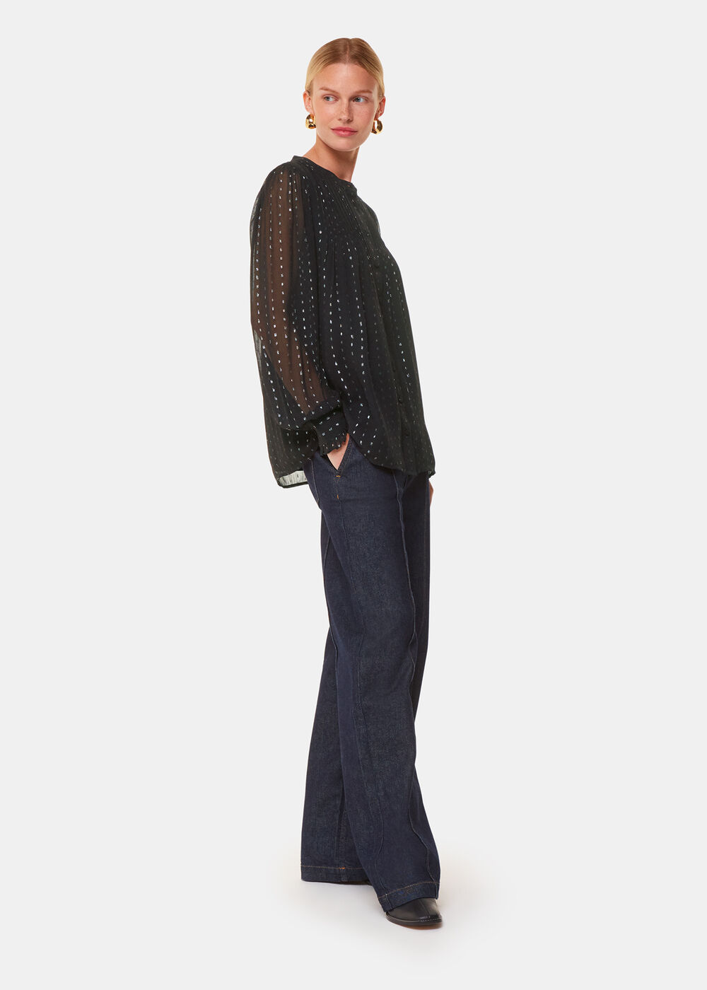 Metallic Stripe Shirt