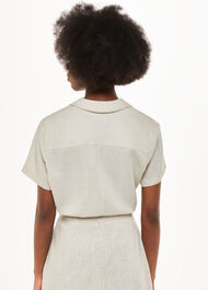 Tie Front Linen Blouse