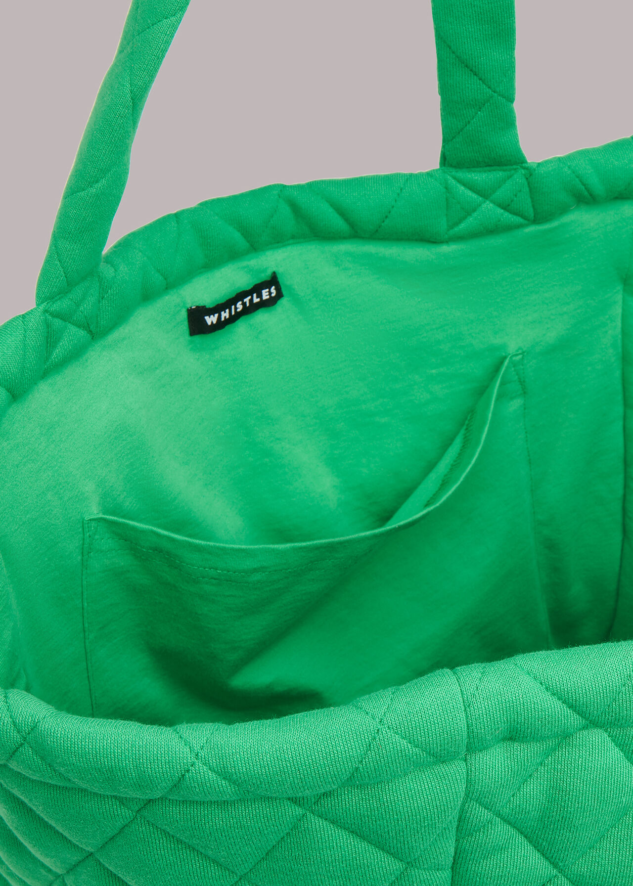 Green Lyle Quilted Tote Bag, WHISTLES