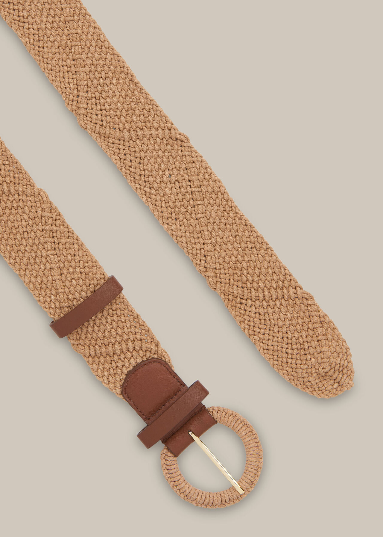 Neutral Woven Cord Belt WHISTLES Whistles UK