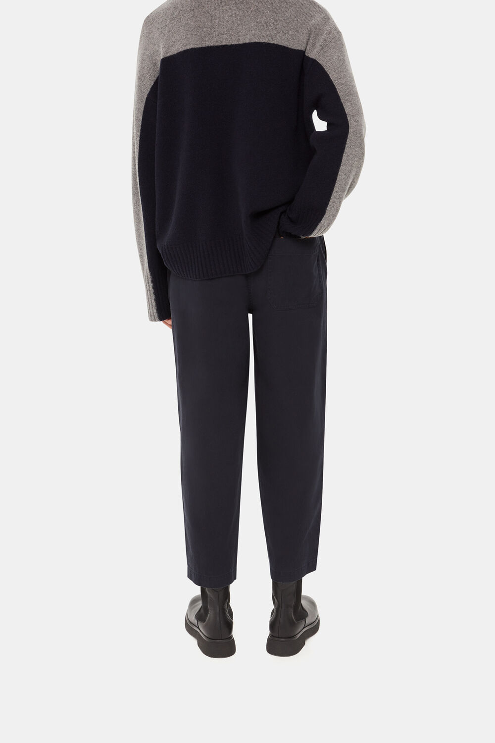 Washed Black Marie Elasticated Waist Chino