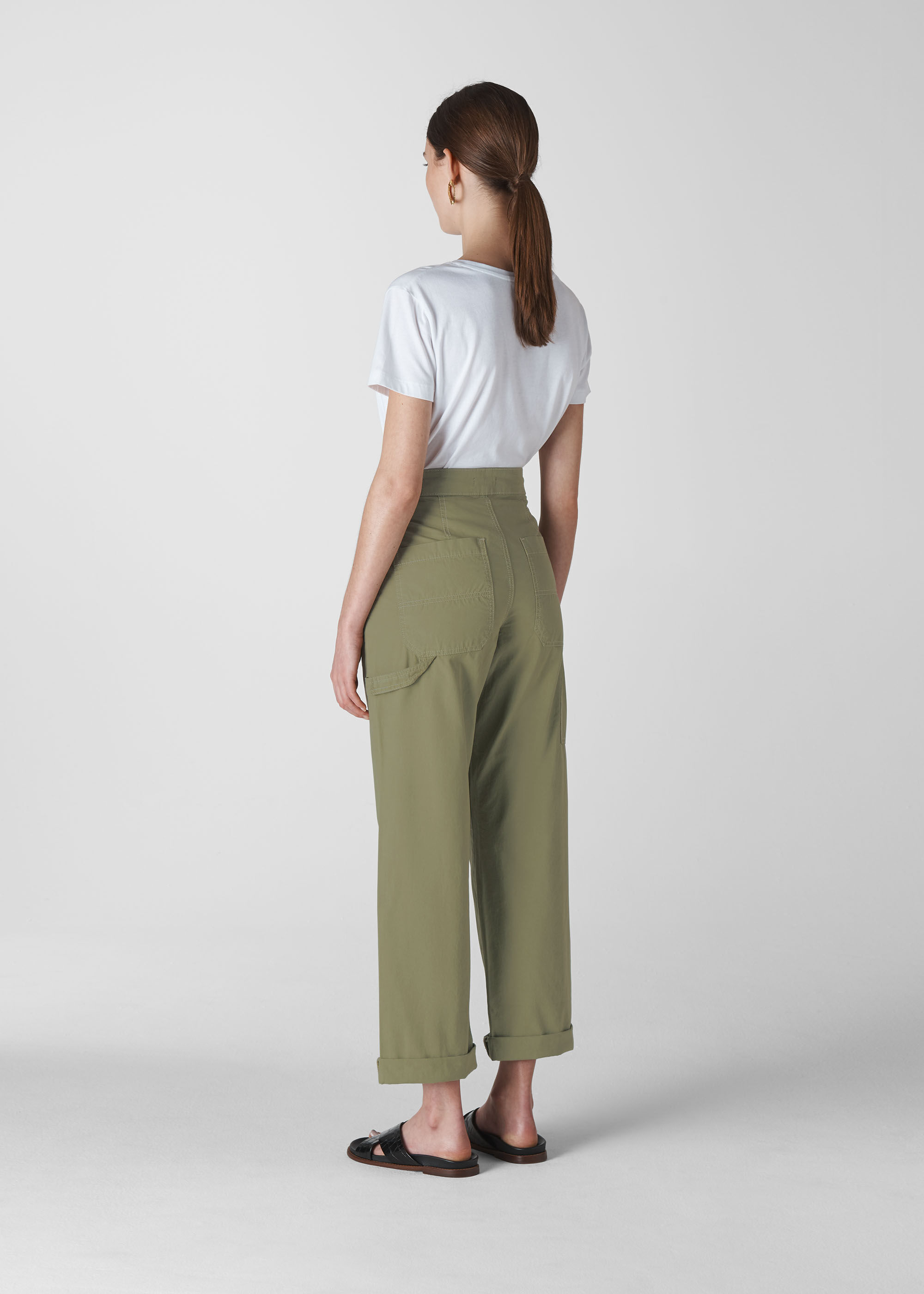 Green 2025 casual trousers