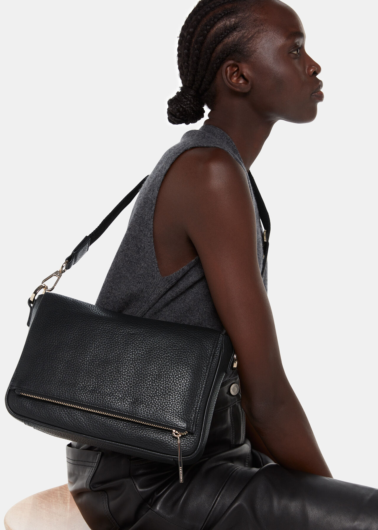 Black Large Bibi Crossbody Bag WHISTLES