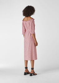 Simma Stripe Bardot Dress Red/Multi