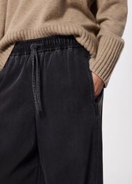 Petite Casual Denim Barrel Trouser