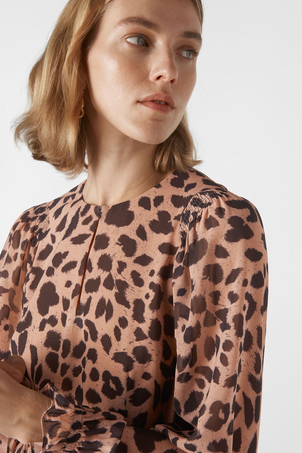 Brushed Cheetah Flippy Dress Leopard Print