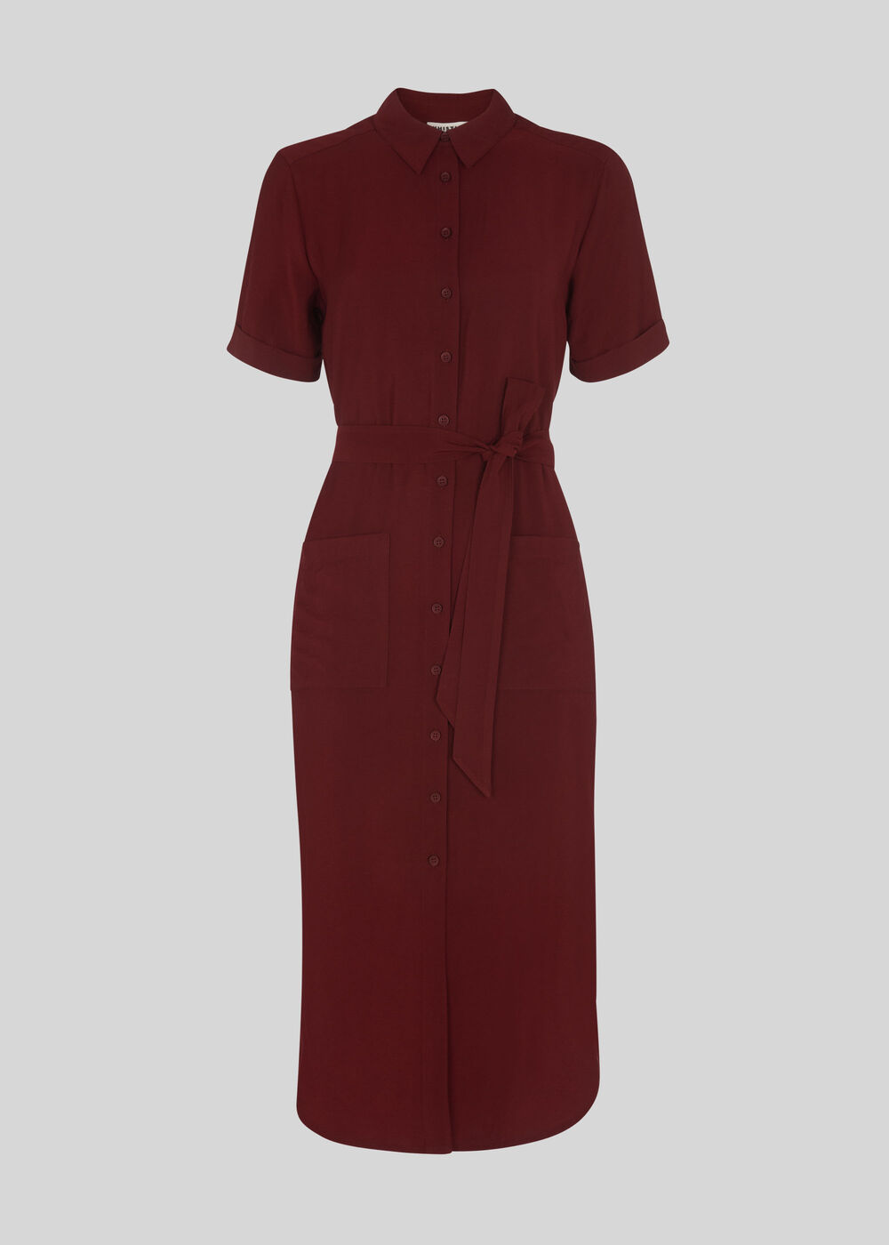 Montana Longline Shirt Dress Burgundy