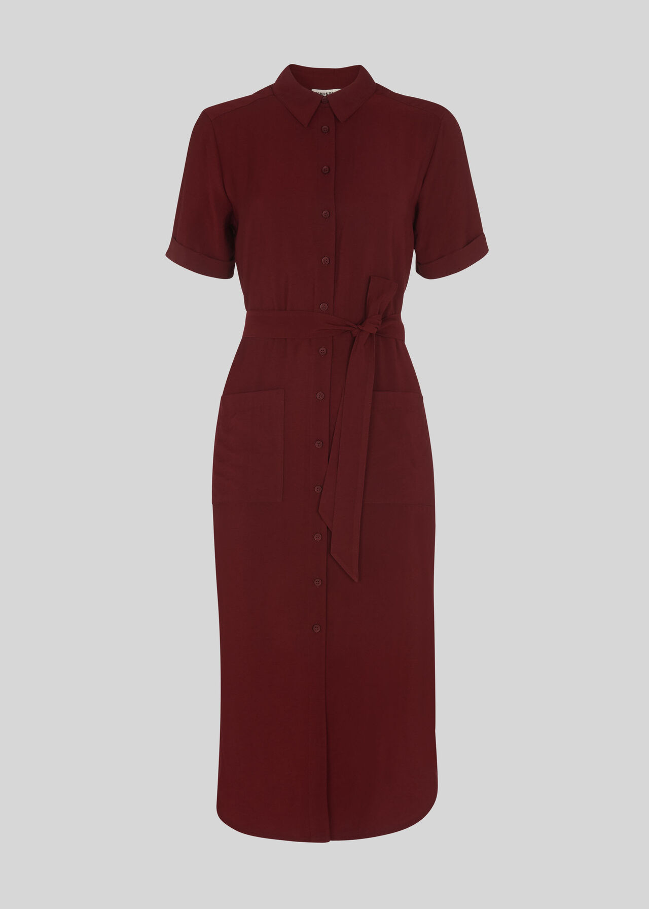 Montana Longline Shirt Dress Burgundy