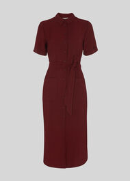 Montana Longline Shirt Dress Burgundy