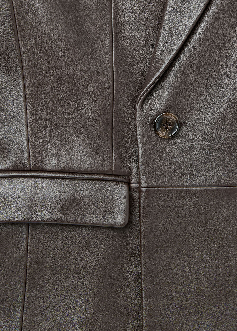 Aliza Waisted Leather Blazer