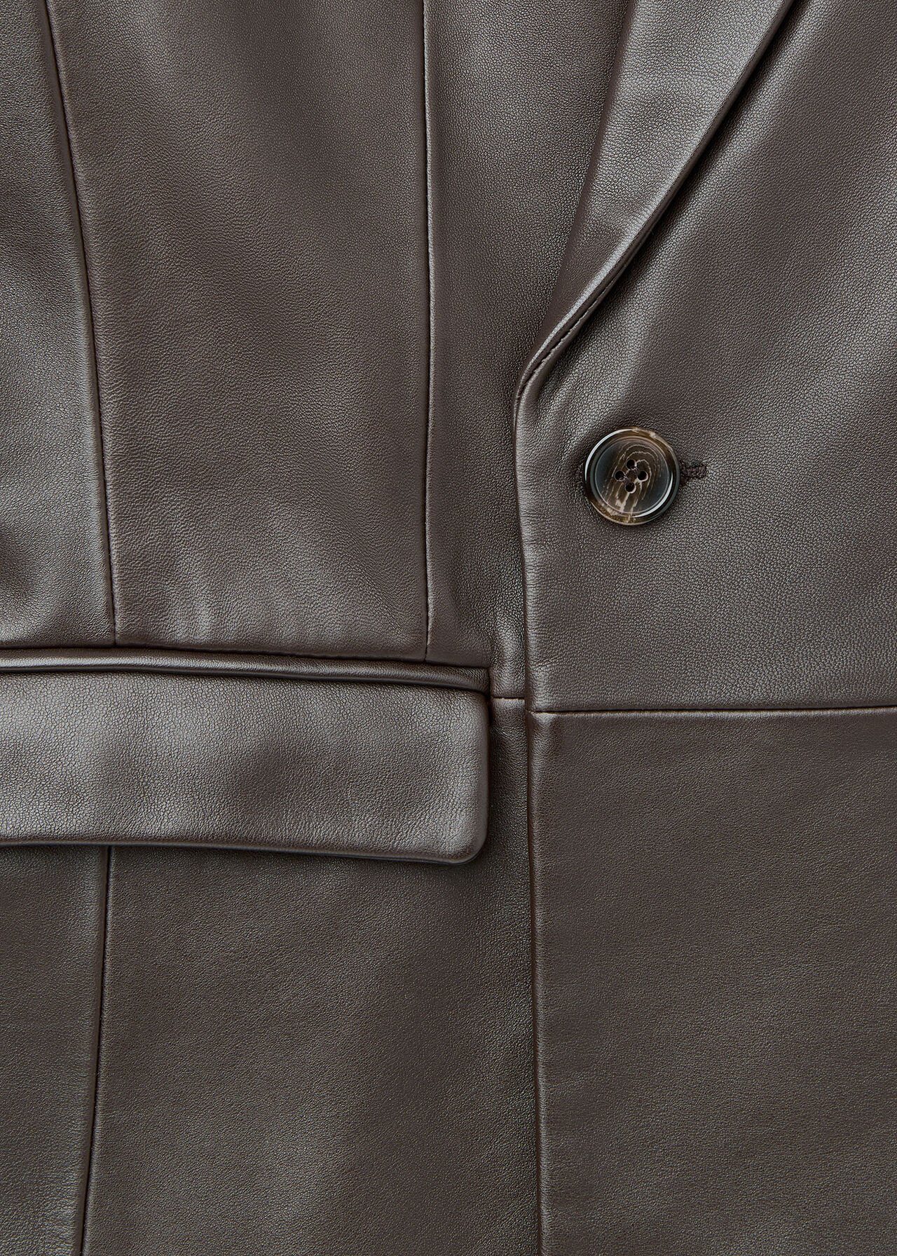 Aliza Waisted Leather Blazer