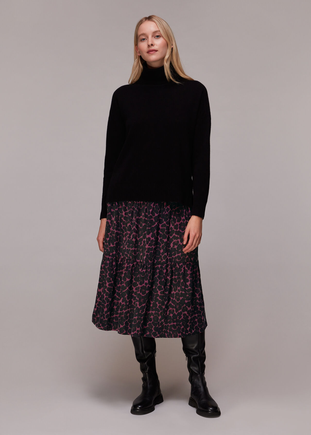 Smudge Animal Tiered Skirt