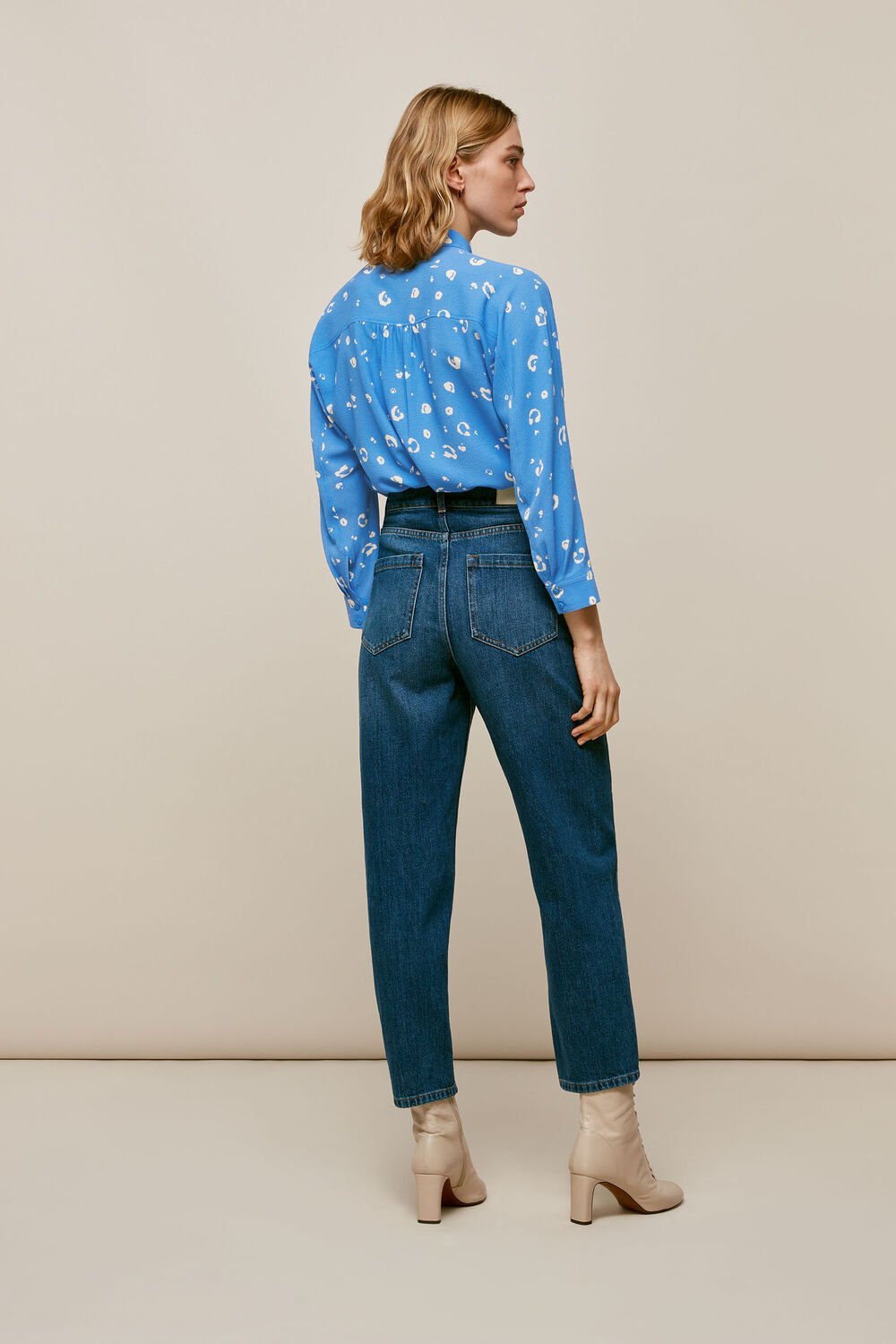 Watercolour Animal Blouse Blue/Multi
