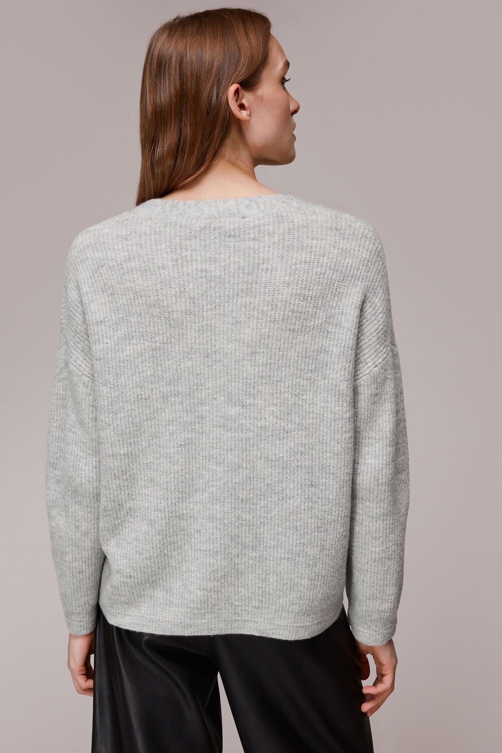 Easy Wool Mix Rib Cardigan