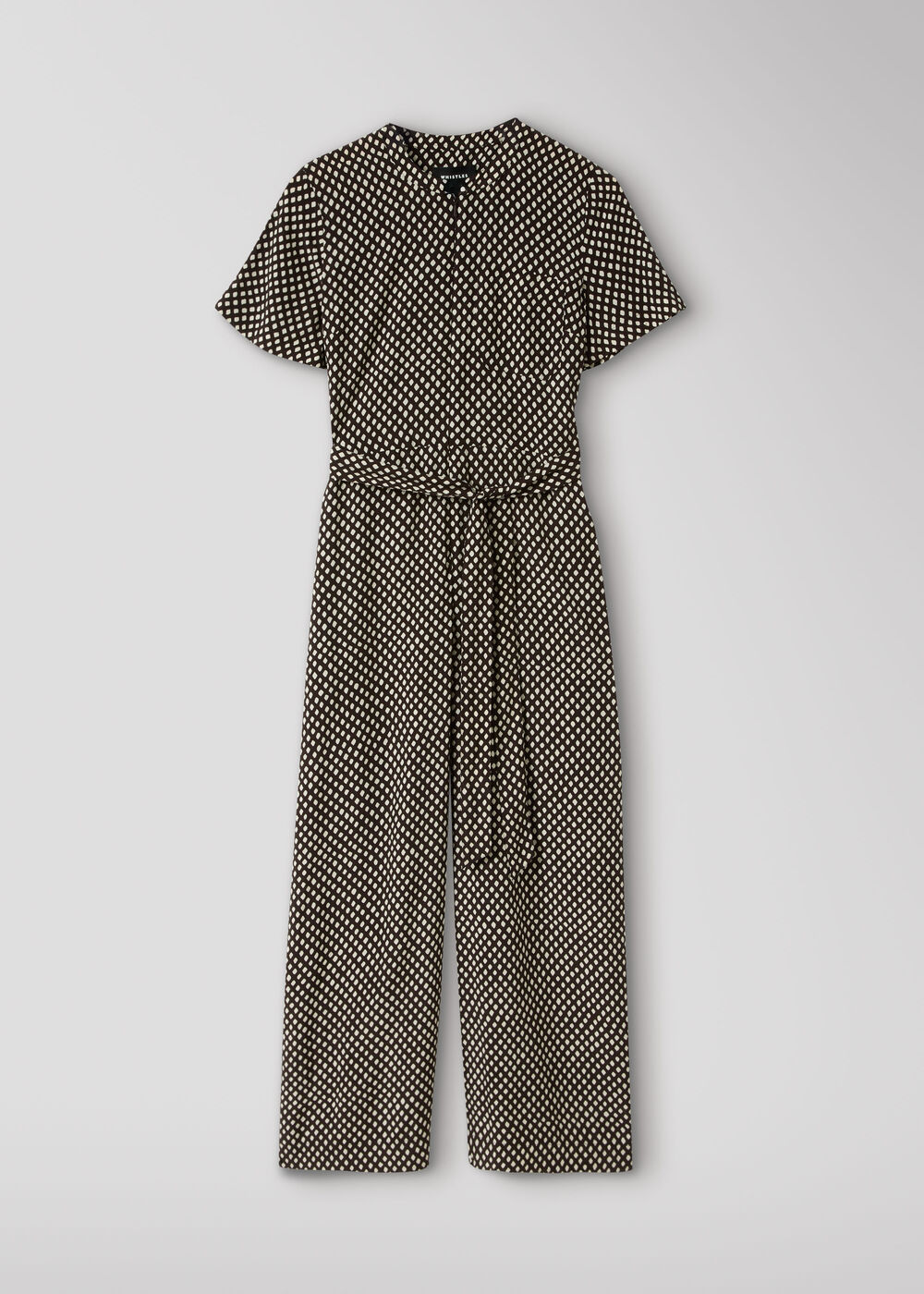 Check Short Sleeve Jumpsuit