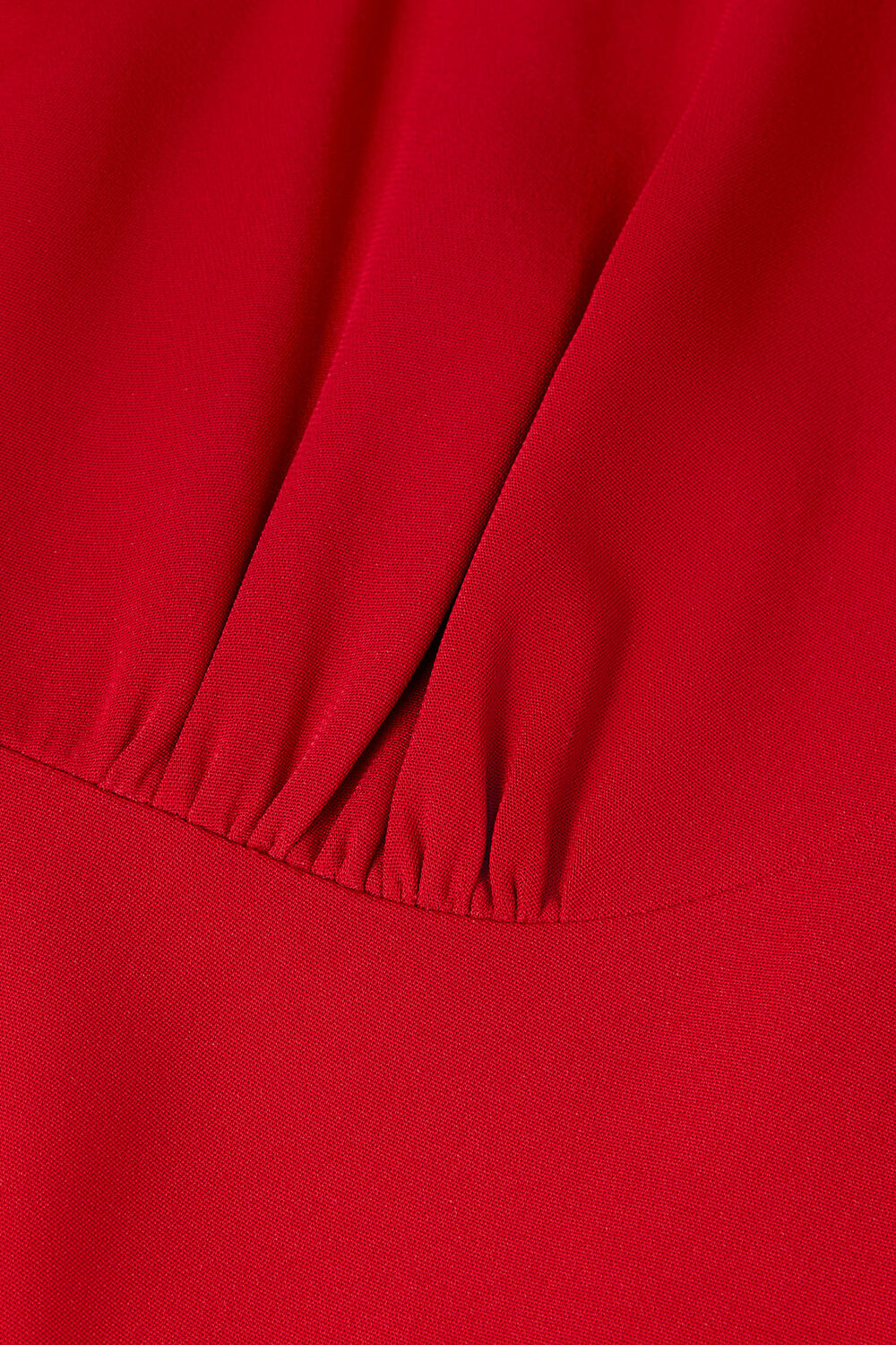 Red Panel Detail V Neck Maxi Dress