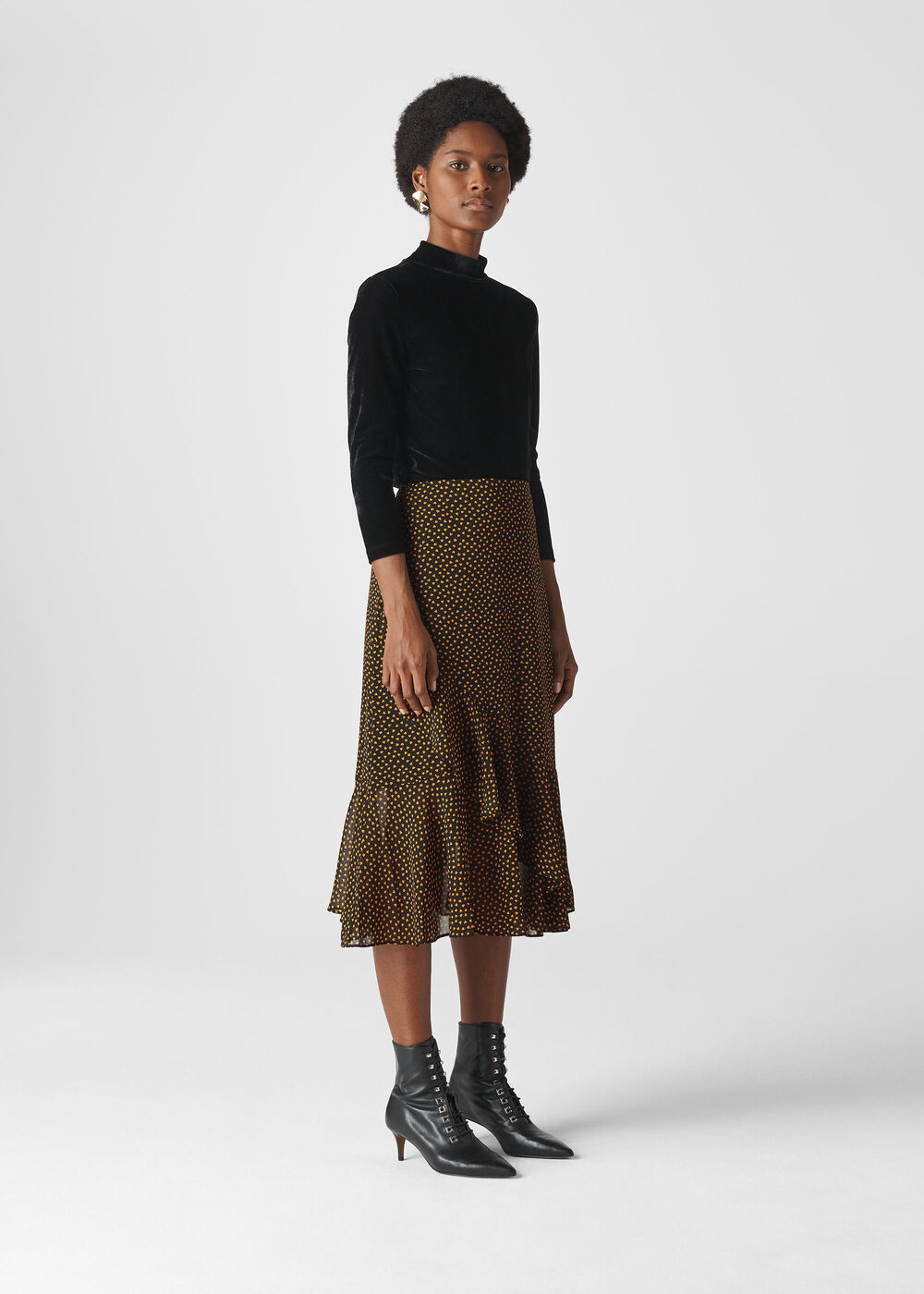 Confetti Heart Frill Skirt Yellow/Multi