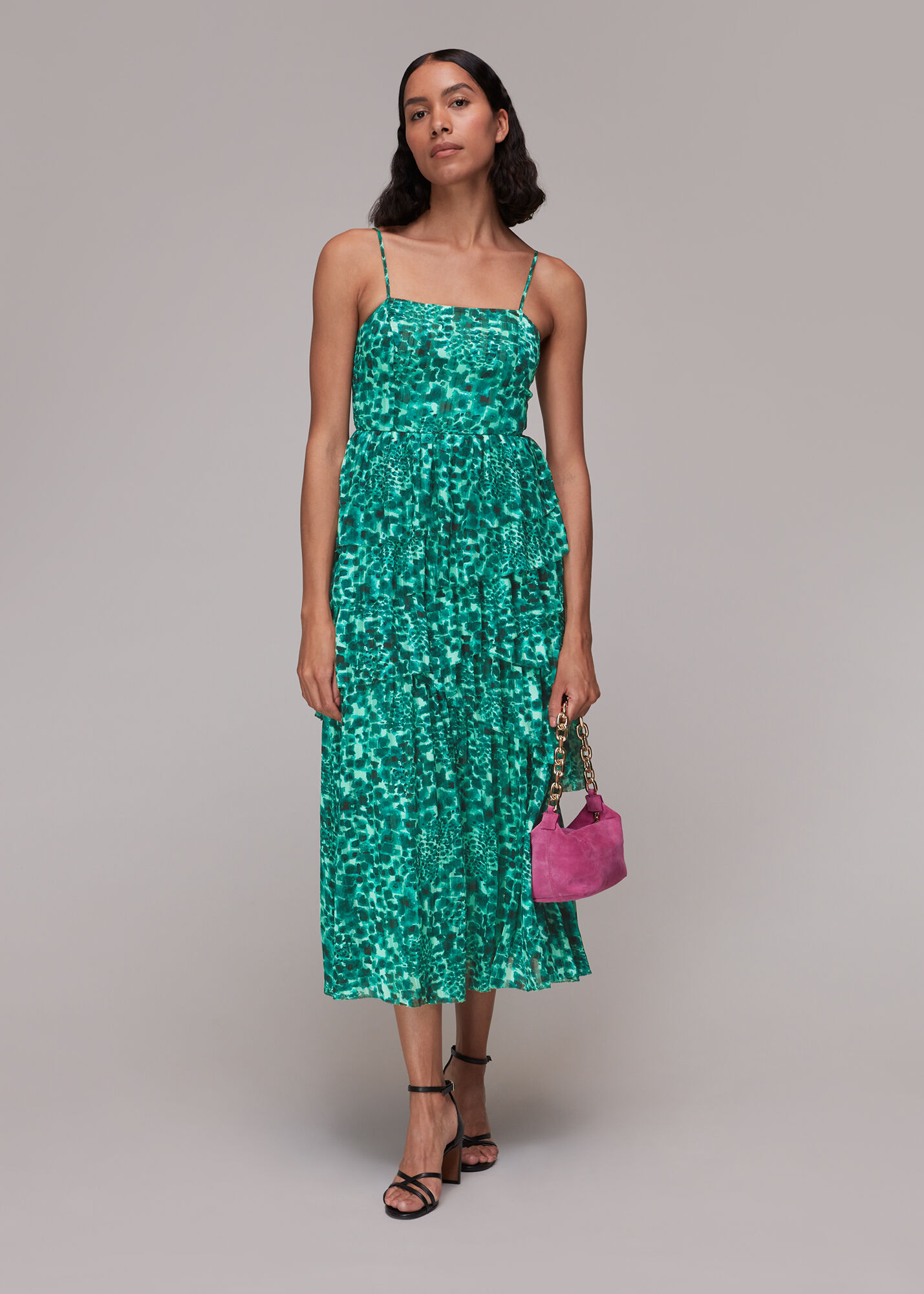 Whistles jungle top cat print dress