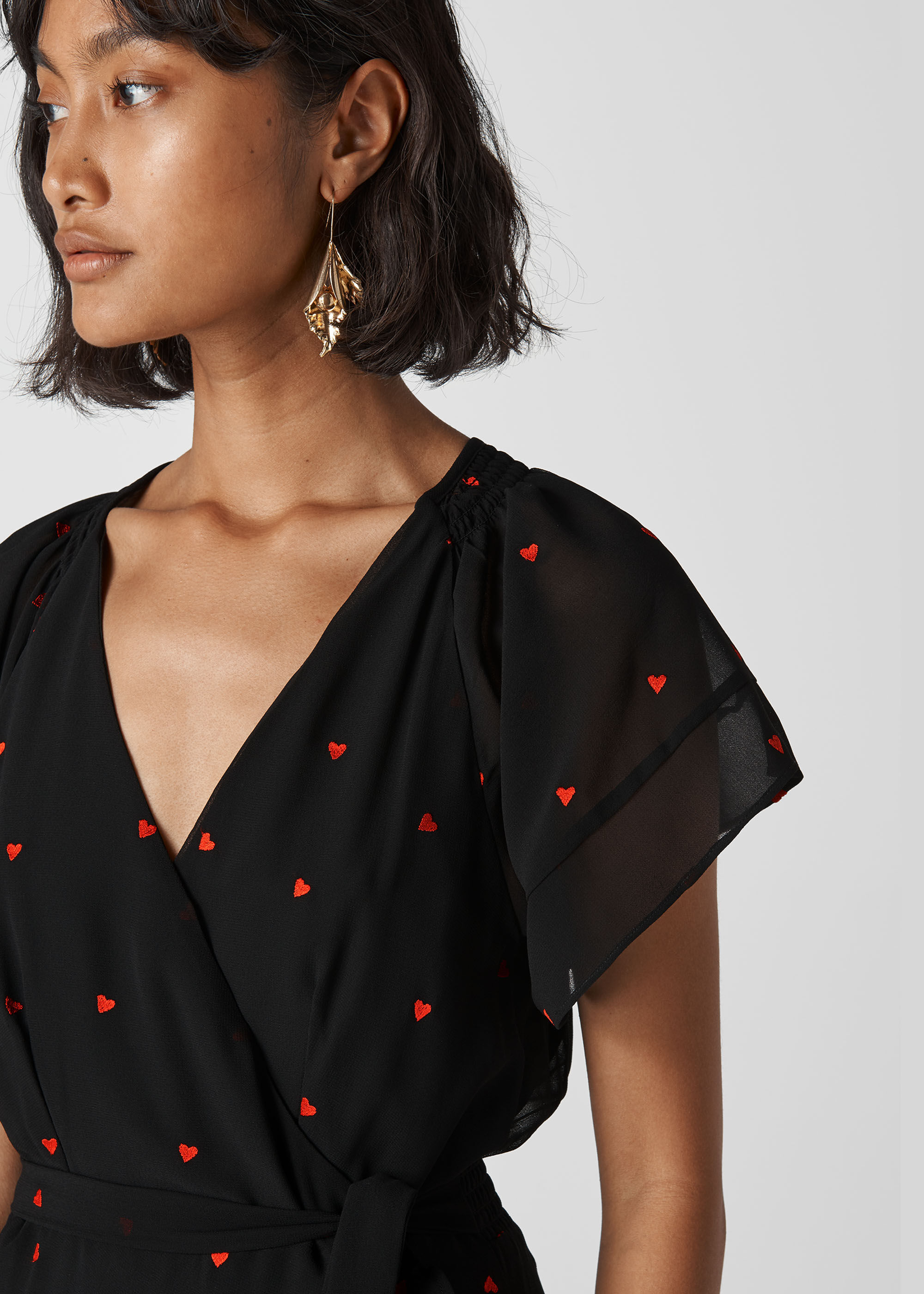 Whistles red outlet maxi dress