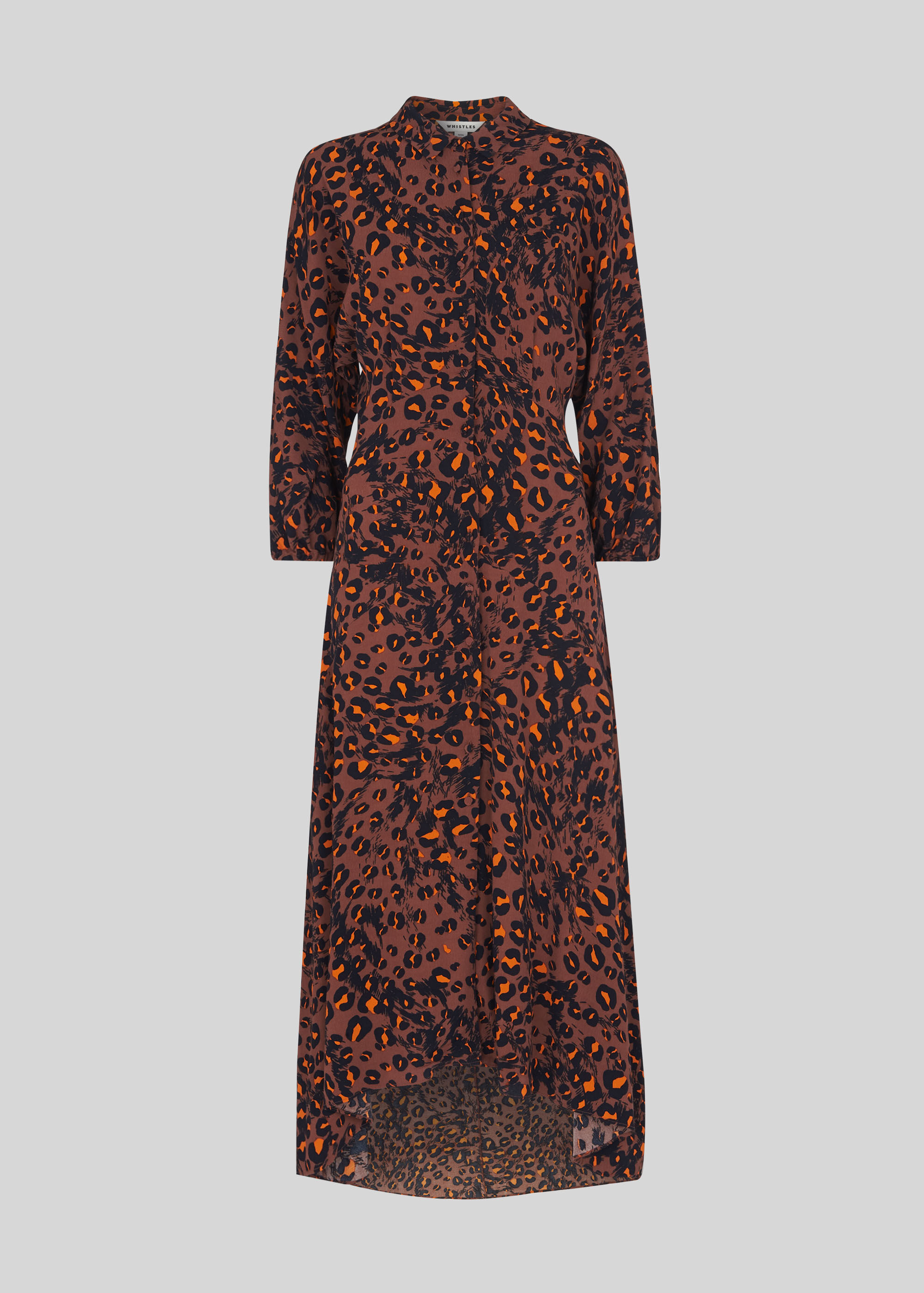 Brown Amara Brushed Leopard Dress