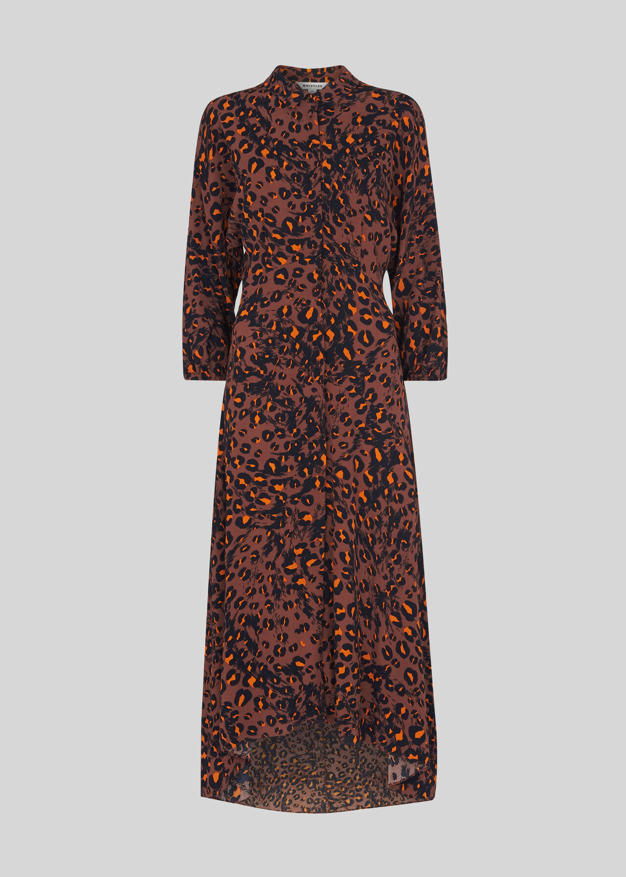 Amara Brushed Leopard Dress Brown/Multi