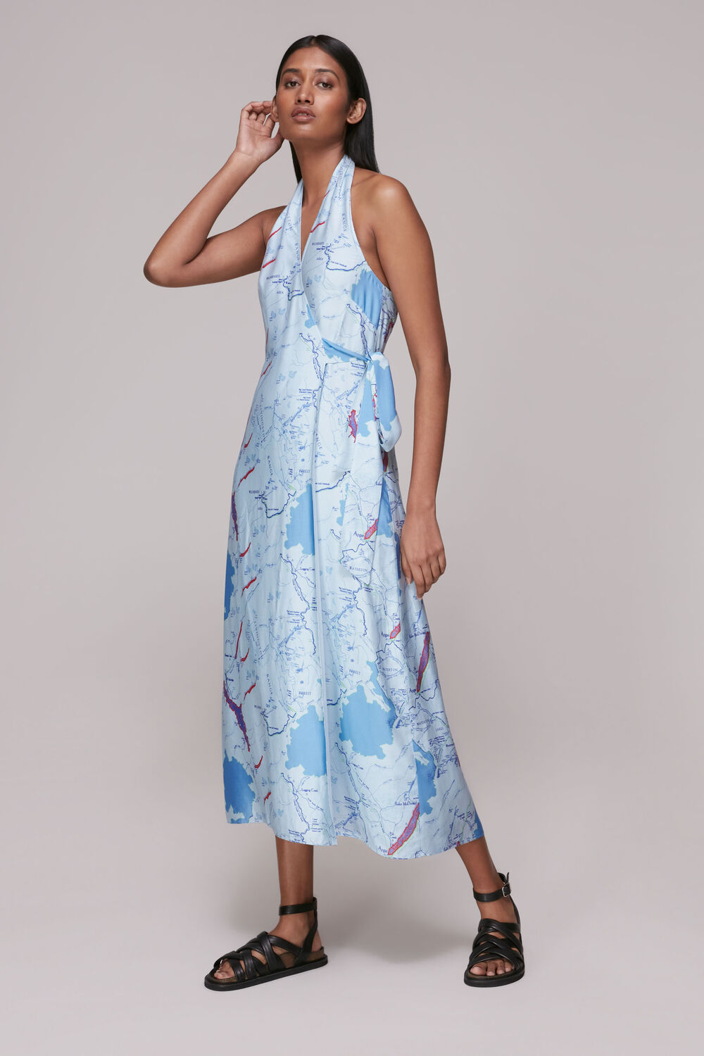 Melanie Map Silk Mix Dress