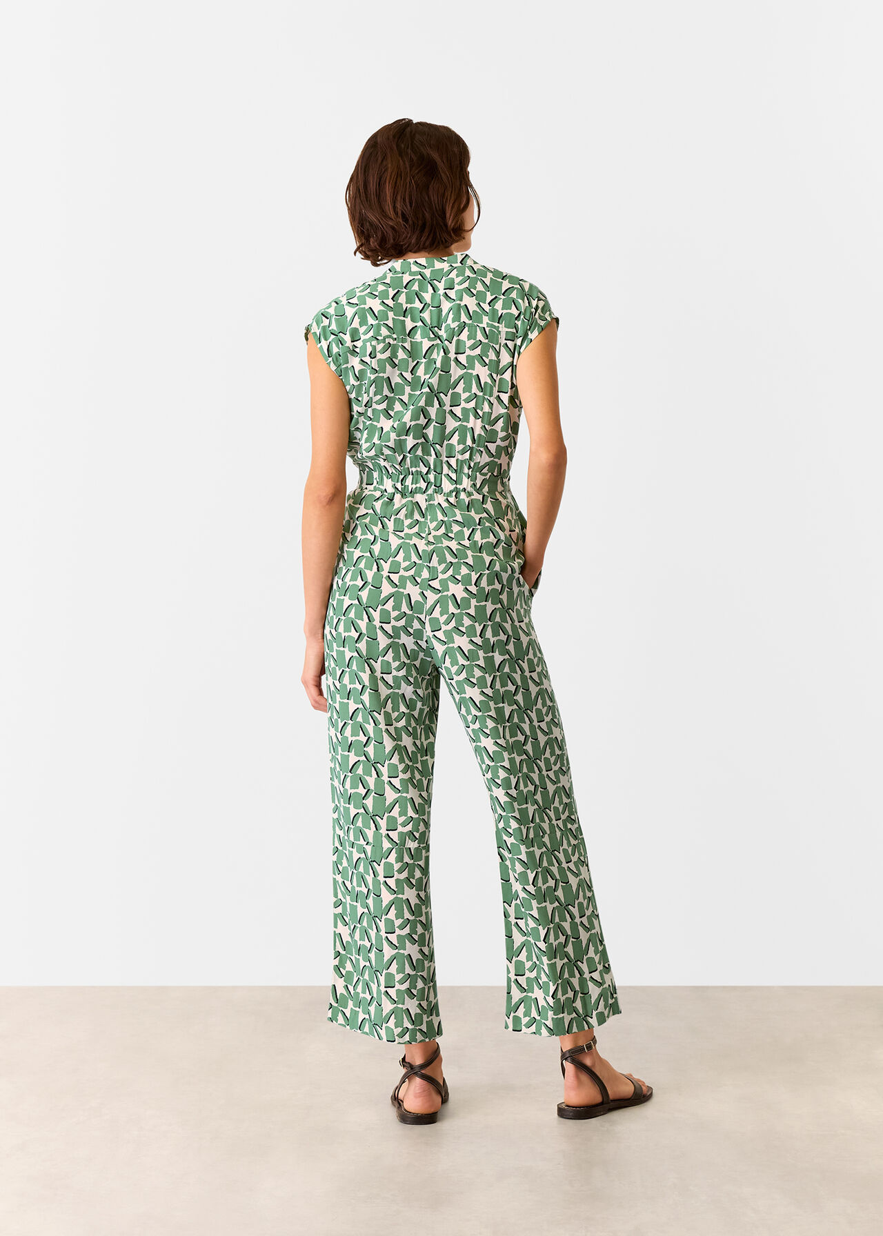 Abstract Squares Jumpsuit