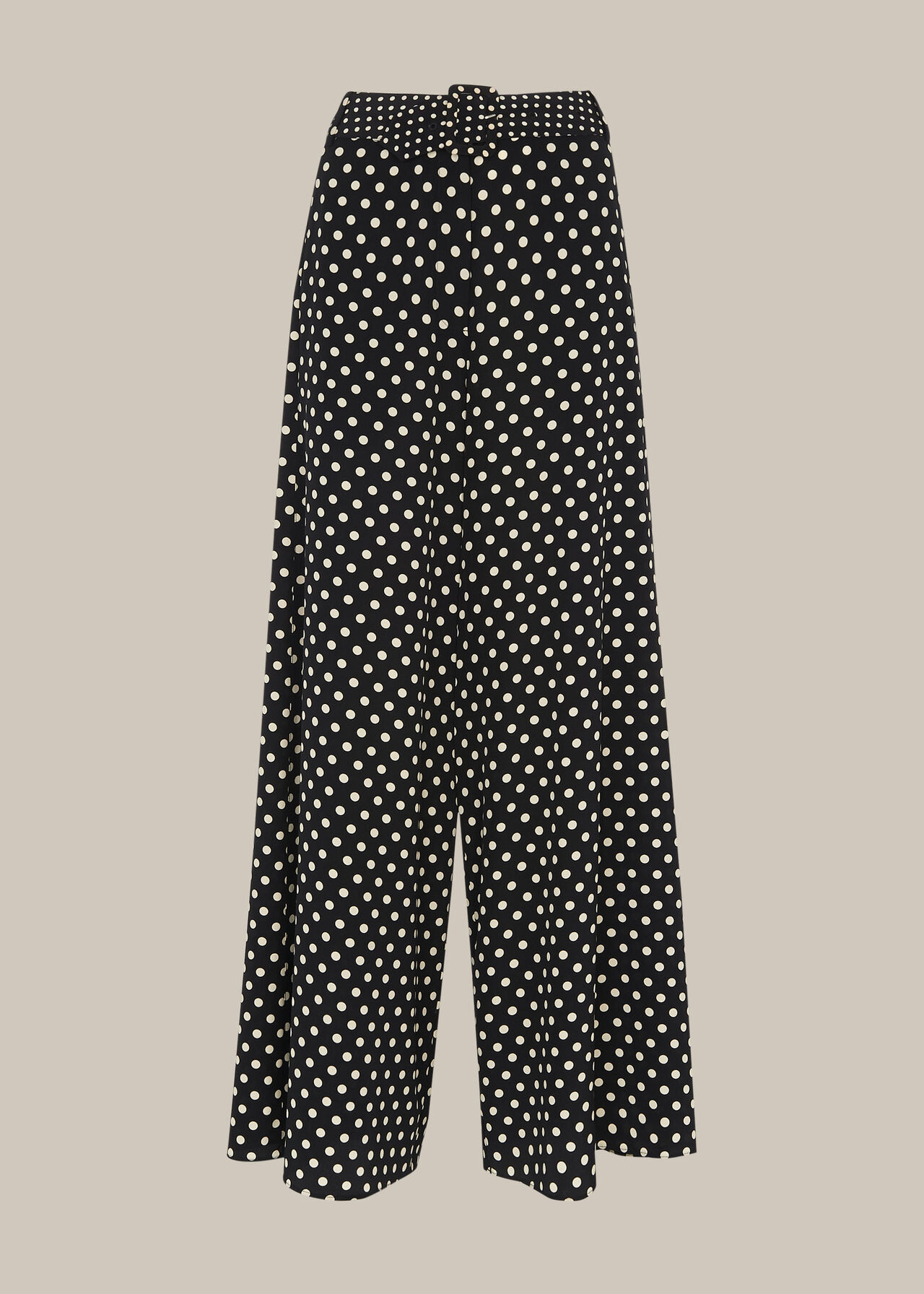 Spot Silk Palazzo Trouser