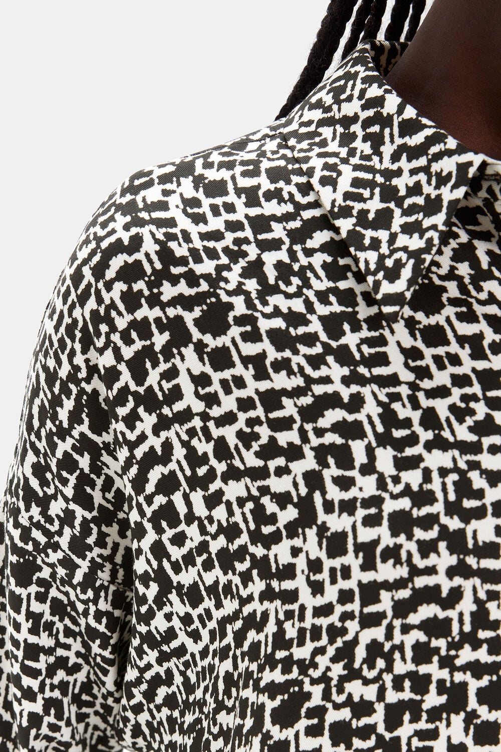 Black Helena Fuzzy Squares Dress