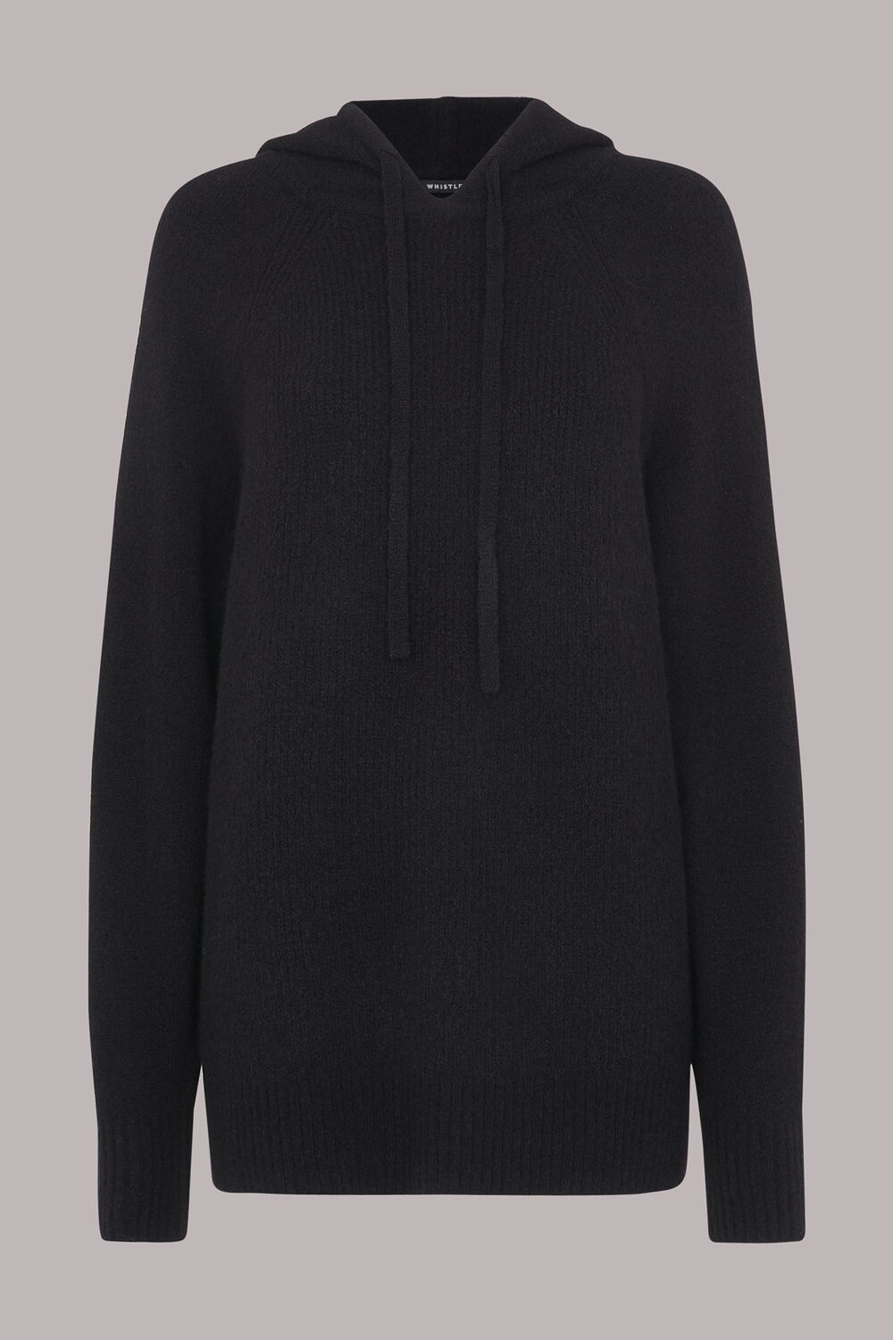 Ribbed Knitted Hoodie
