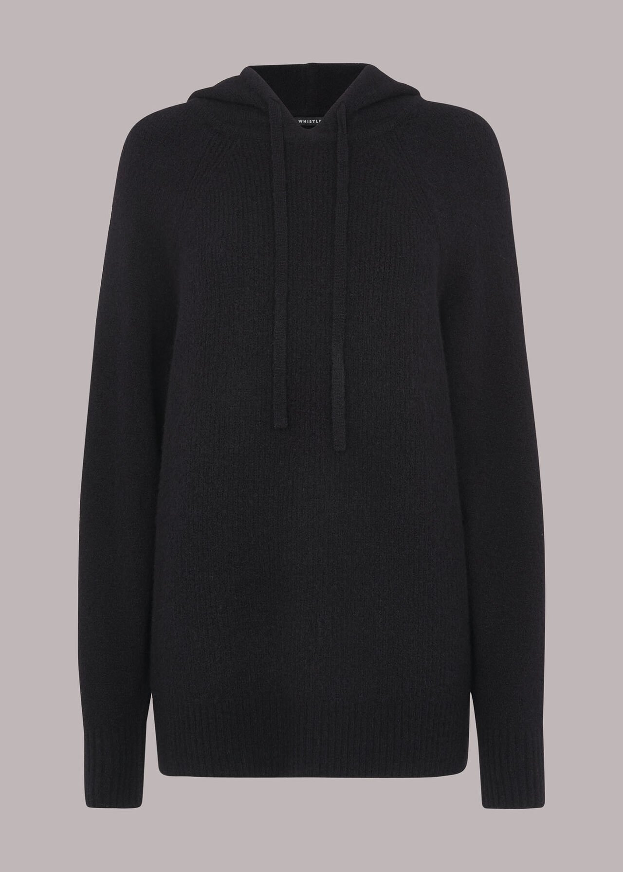 Ribbed Knitted Hoodie