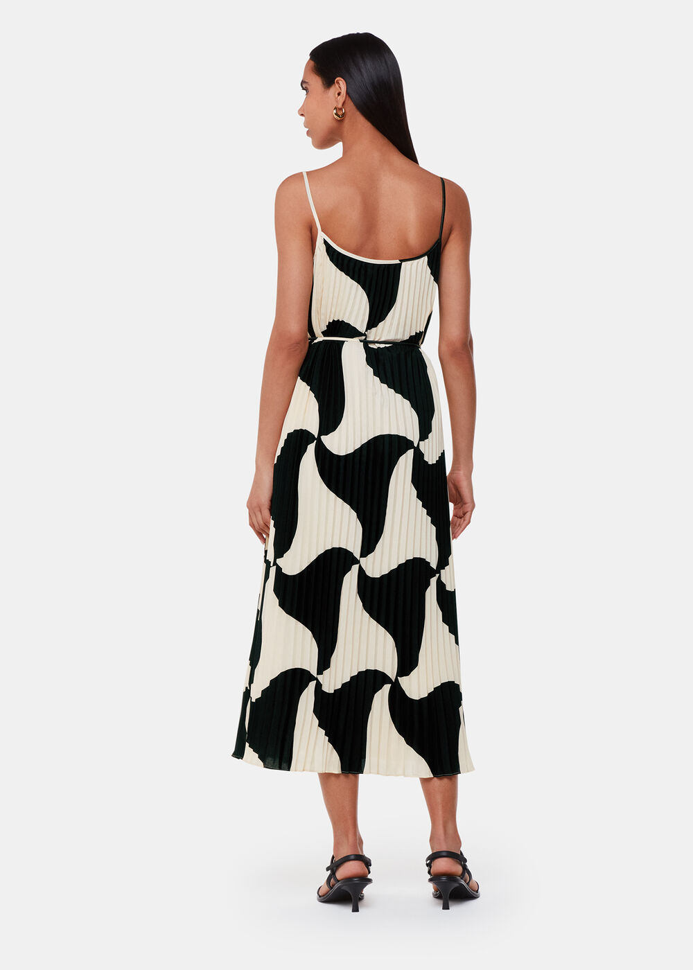 Triangle Swirl Pleated Dress